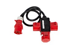 Adaptor, 32 amp CEE til 3x32 amp CEE
