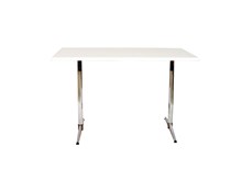 Bord i hvid laminat</br>L:115 cm B:75 cm H:72 cm