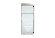 Glasmontre m/lås<br/>H:180 cm B:80 cm D:37 cm