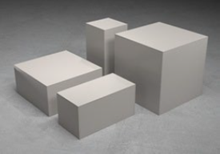 Malet podie i MDF, 100 x 100 x 100 - hvid