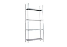 Stål reol B:92 D:34 H:200 cm